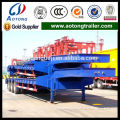 Q345 main beam 4 axles hydraulic ramp low loader semi trailer for sale